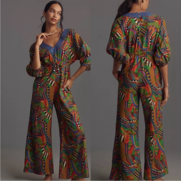 FARM Rio Pants - Farm Rio Wide-Leg Jumpsuit NWT, size XS